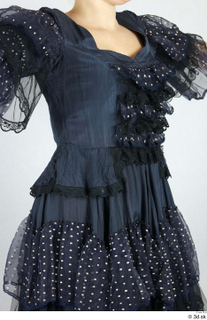  Photos Woman in Historical Dress 86 20th century blue dress historical clothing upper body 0009.jpg